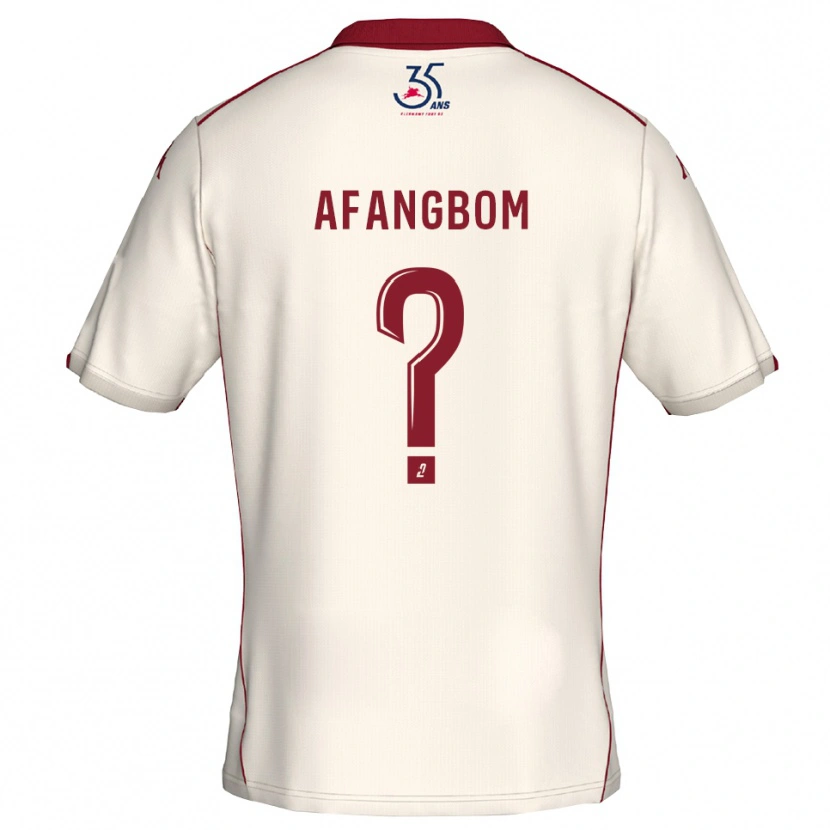 Danxen Women Adelino Afangbom #0 White Burgundy Away Jersey 2025/26 T-Shirt
