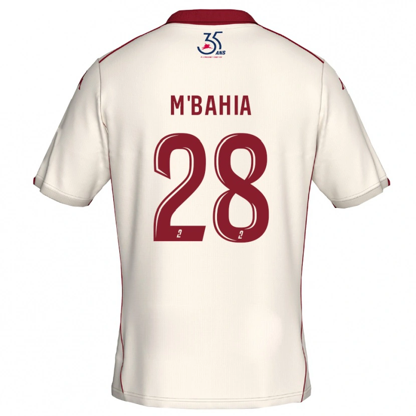 Danxen Women Ivan M'bahia #28 White Burgundy Away Jersey 2025/26 T-Shirt