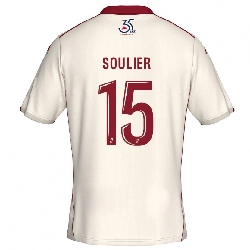Danxen Women Claire Soulier #15 White Burgundy Away Jersey 2025/26 T-Shirt