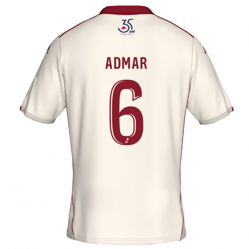 Danxen Women Marouane Admar #6 White Burgundy Away Jersey 2025/26 T-Shirt