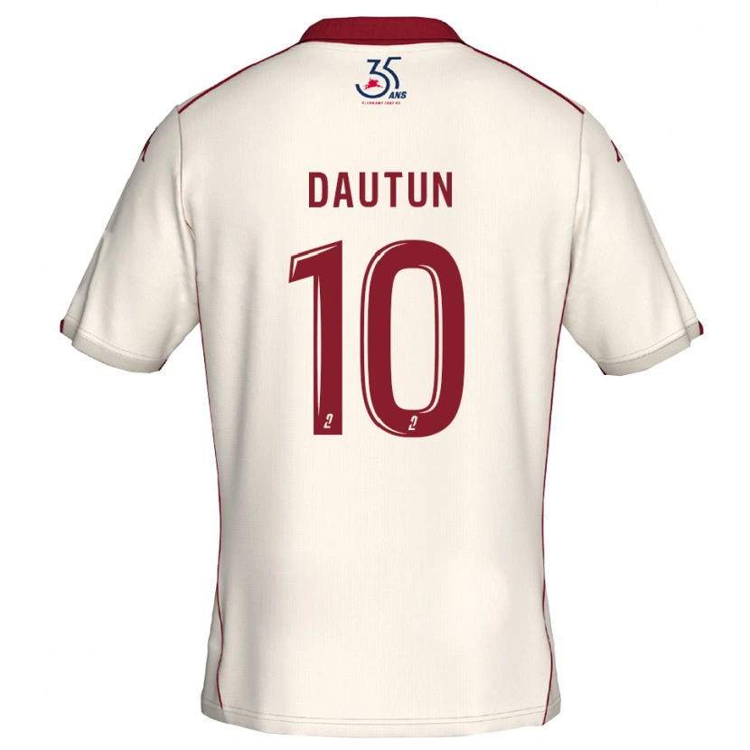 Danxen Women Margaux Dautun #10 White Burgundy Away Jersey 2025/26 T-Shirt