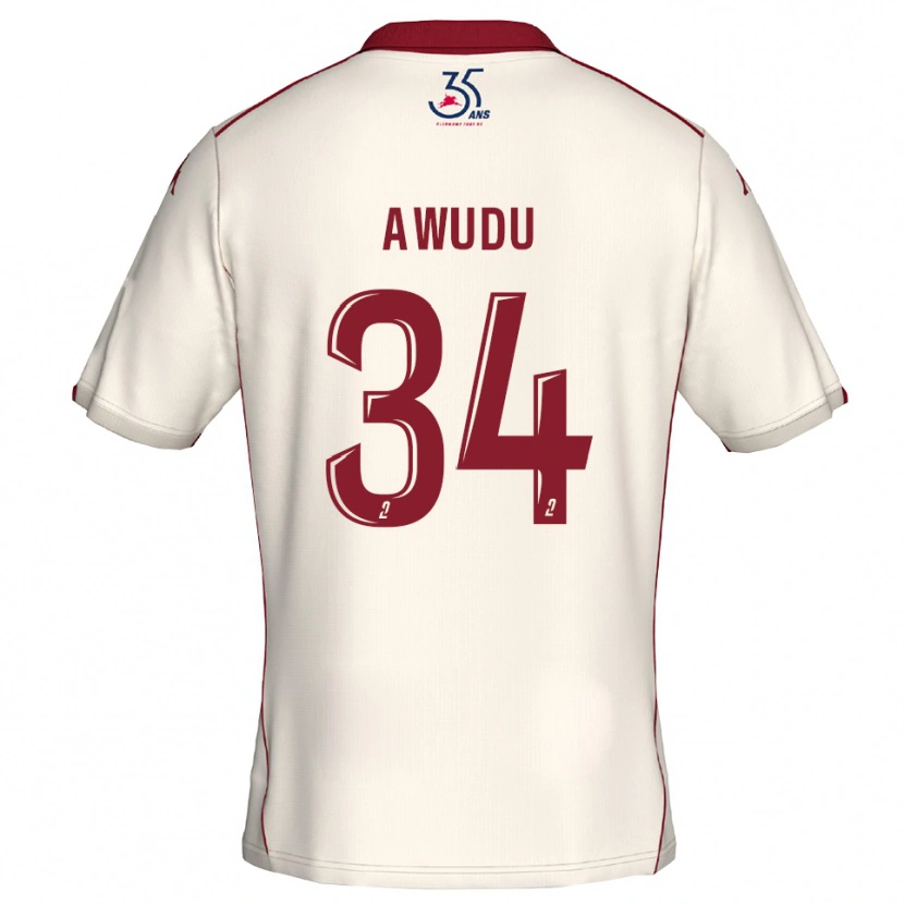 Danxen Women Sumaila Awudu #34 White Burgundy Away Jersey 2025/26 T-Shirt