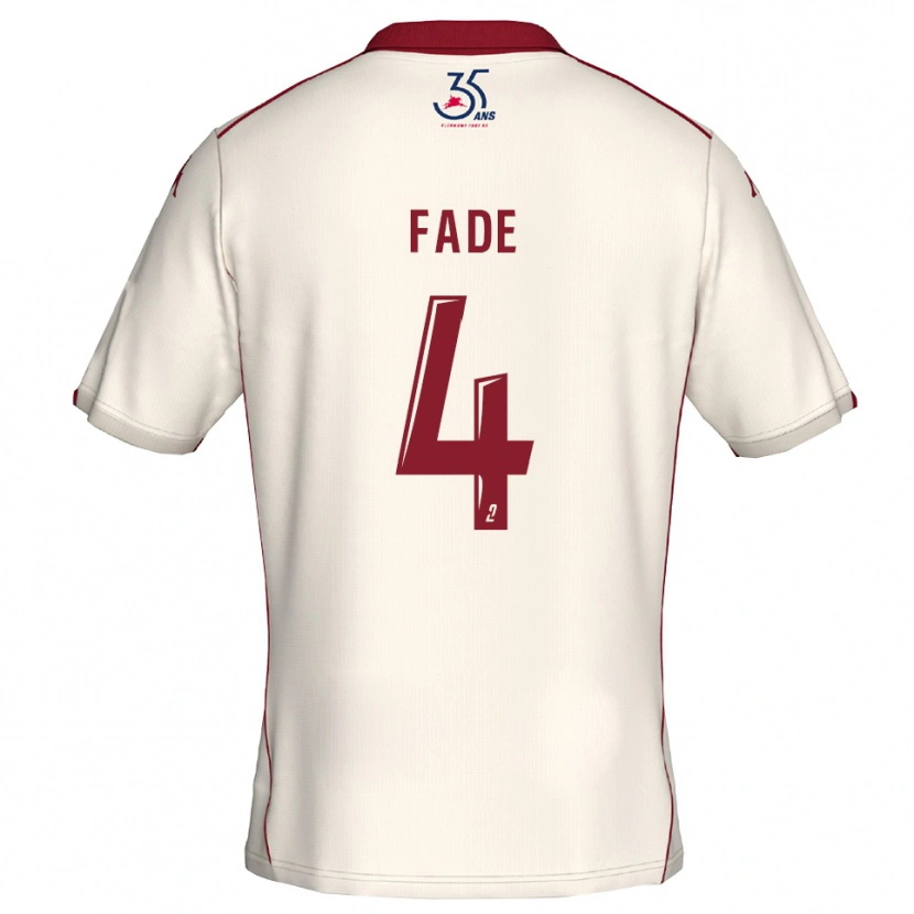 Danxen Women Aboubacar Fade #4 White Burgundy Away Jersey 2025/26 T-Shirt