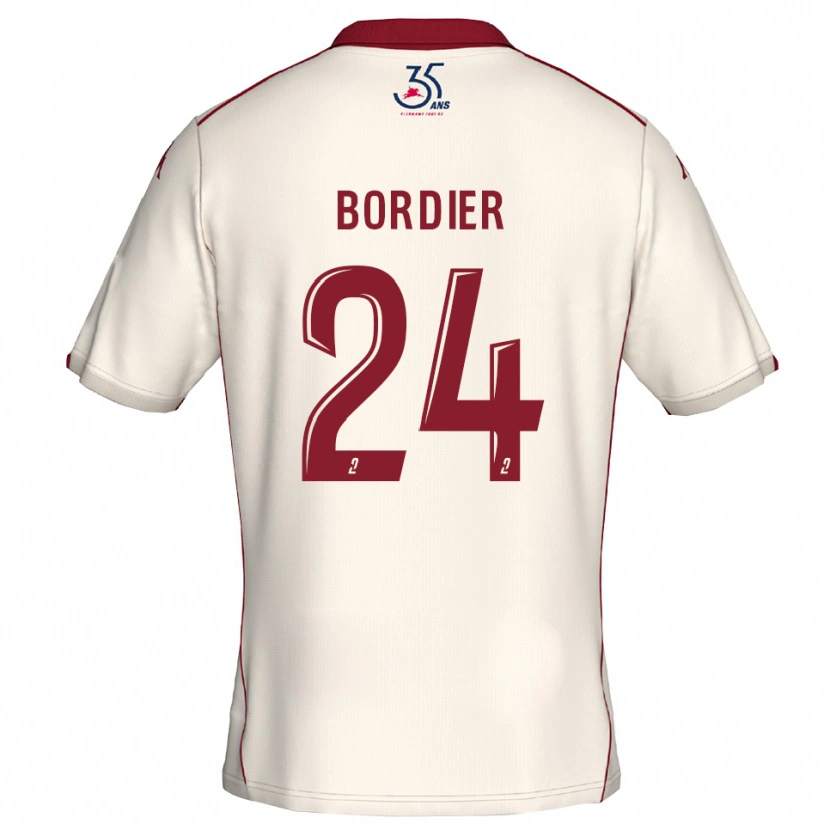 Danxen Women Emma Bordier #24 White Burgundy Away Jersey 2025/26 T-Shirt