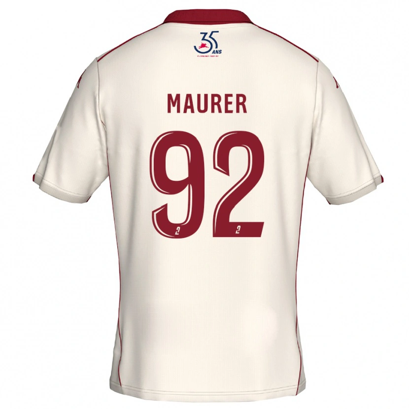 Danxen Women Aïman Maurer #92 White Burgundy Away Jersey 2025/26 T-Shirt