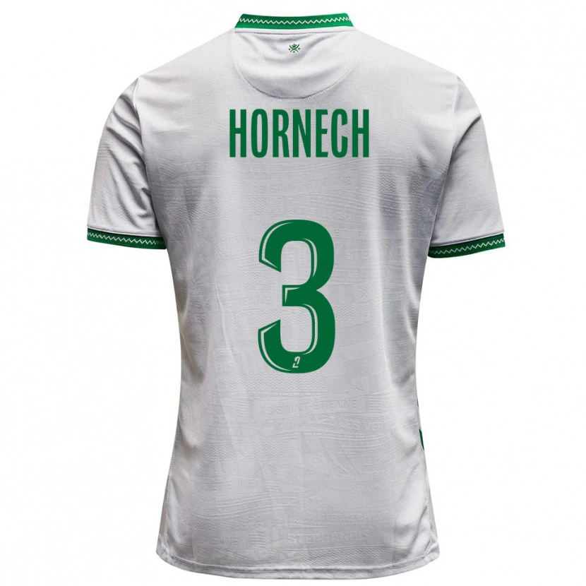 Danxen Women Ewan Hornech #3 White Green Away Jersey 2025/26 T-Shirt