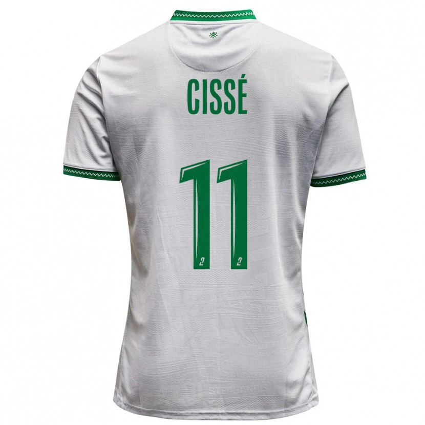 Danxen Women Karim Cissé #11 White Green Away Jersey 2025/26 T-Shirt