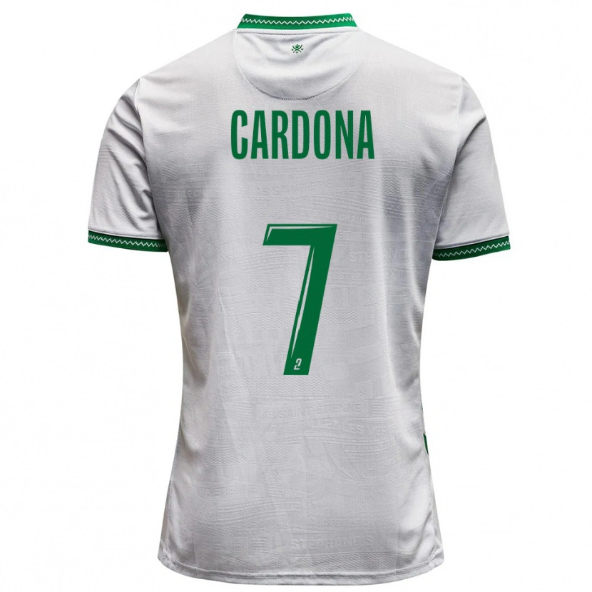 Danxen Women Irvin Cardona #7 White Green Away Jersey 2025/26 T-Shirt