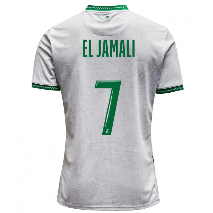 Danxen Women Nadir El Jamali #7 White Green Away Jersey 2025/26 T-Shirt