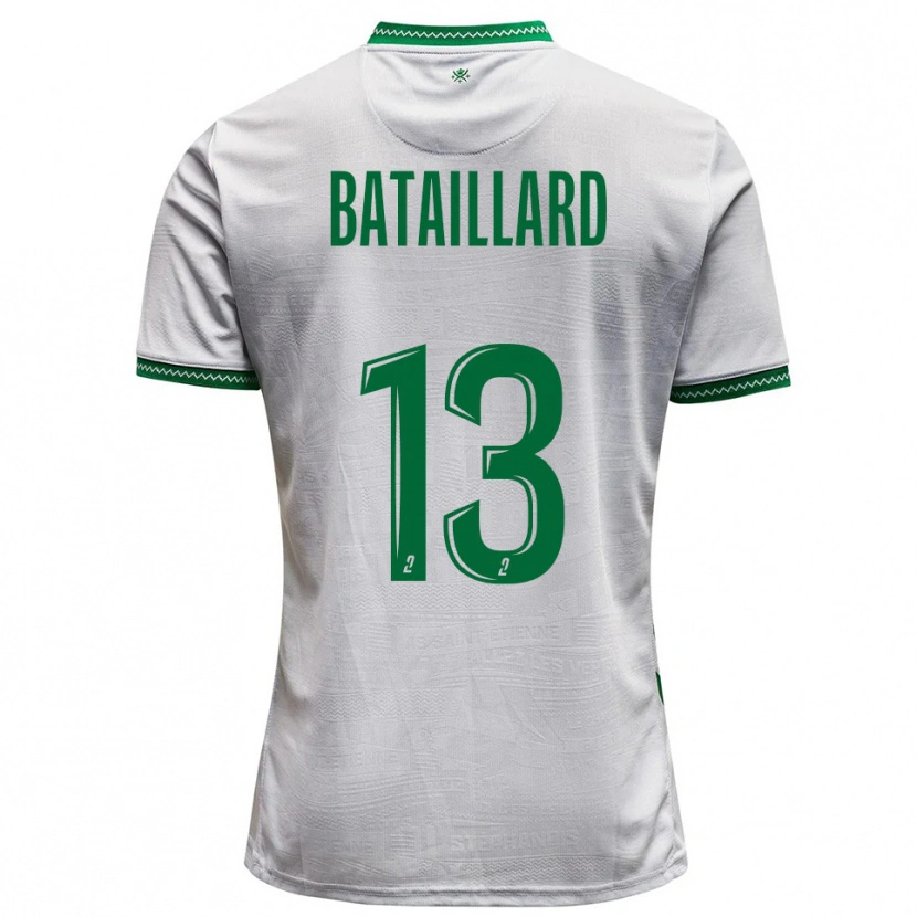 Danxen Women Faustine Bataillard #13 White Green Away Jersey 2025/26 T-Shirt