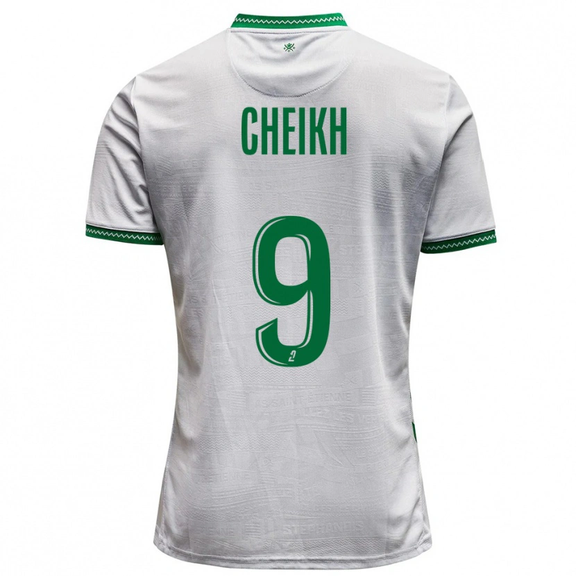 Danxen Women Issam Cheikh #9 White Green Away Jersey 2025/26 T-Shirt