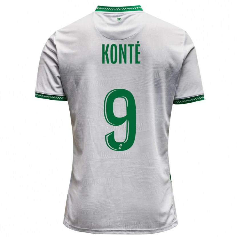 Danxen Women Mamadou Konté #9 White Green Away Jersey 2025/26 T-Shirt