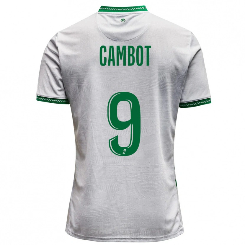 Danxen Women Sarah Cambot #9 White Green Away Jersey 2025/26 T-Shirt