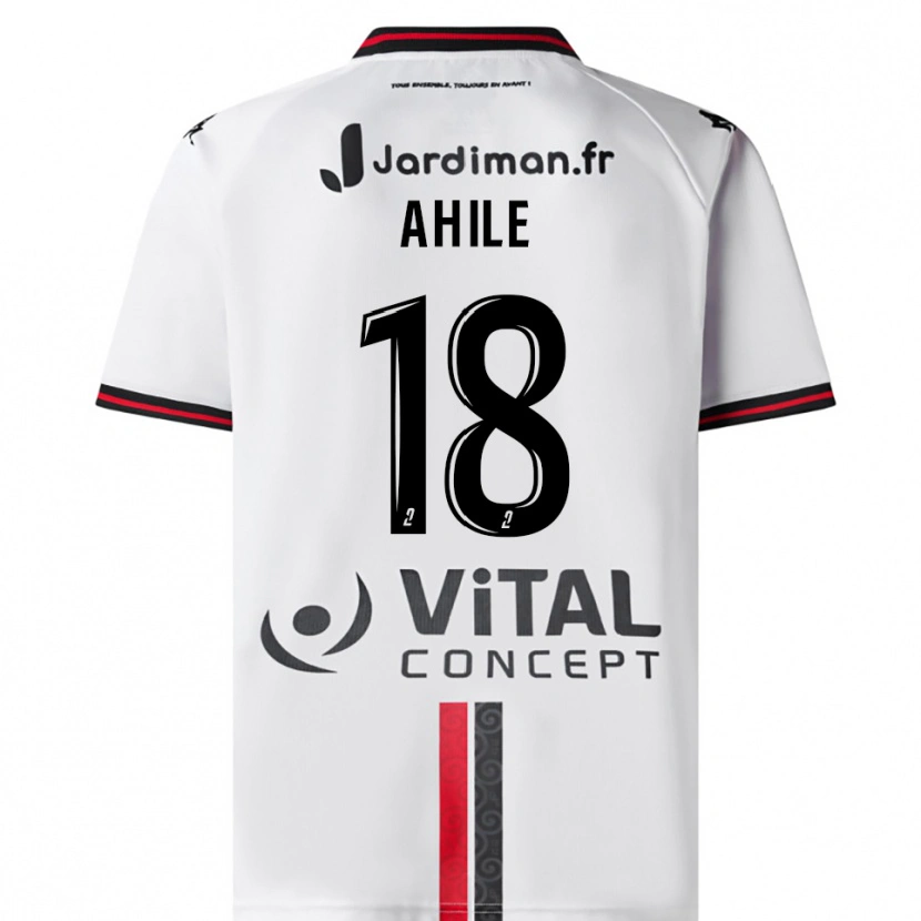 Danxen Women Tanguy Ahile #18 White Red Away Jersey 2025/26 T-Shirt