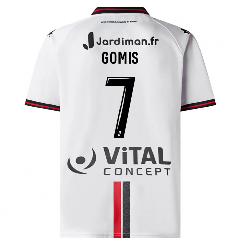 Danxen Women Donatien Gomis #7 White Red Away Jersey 2025/26 T-Shirt