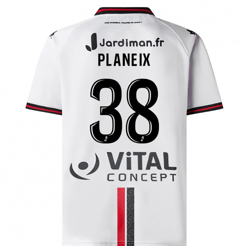 Danxen Women Idriss Planeix #38 White Red Away Jersey 2025/26 T-Shirt