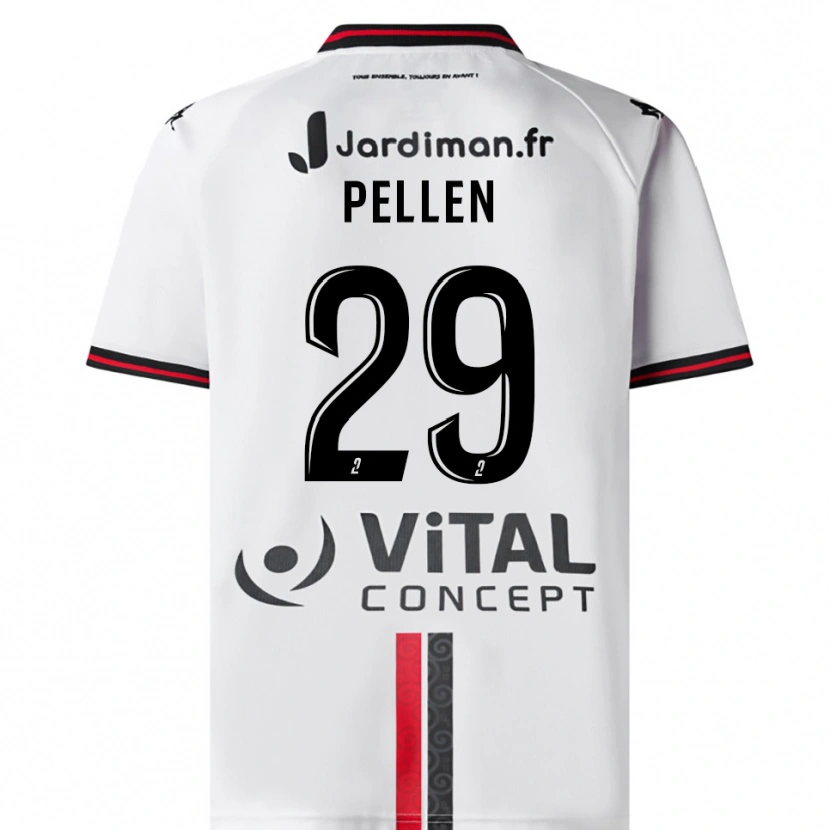 Danxen Women Blanche Pellen #29 White Red Away Jersey 2025/26 T-Shirt
