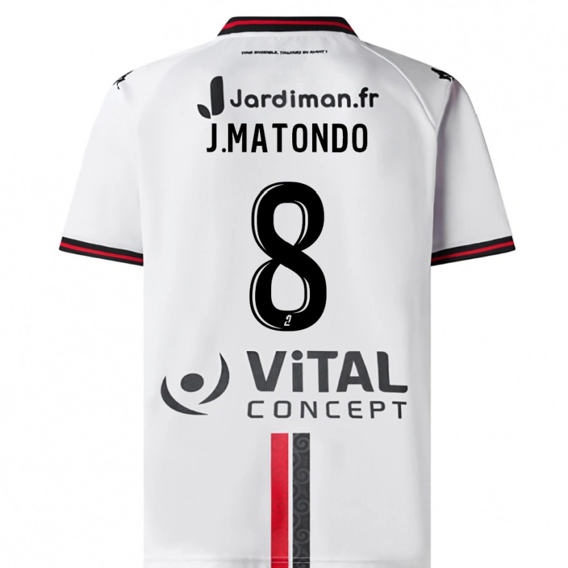 Danxen Women Joël Matondo #8 White Red Away Jersey 2025/26 T-Shirt