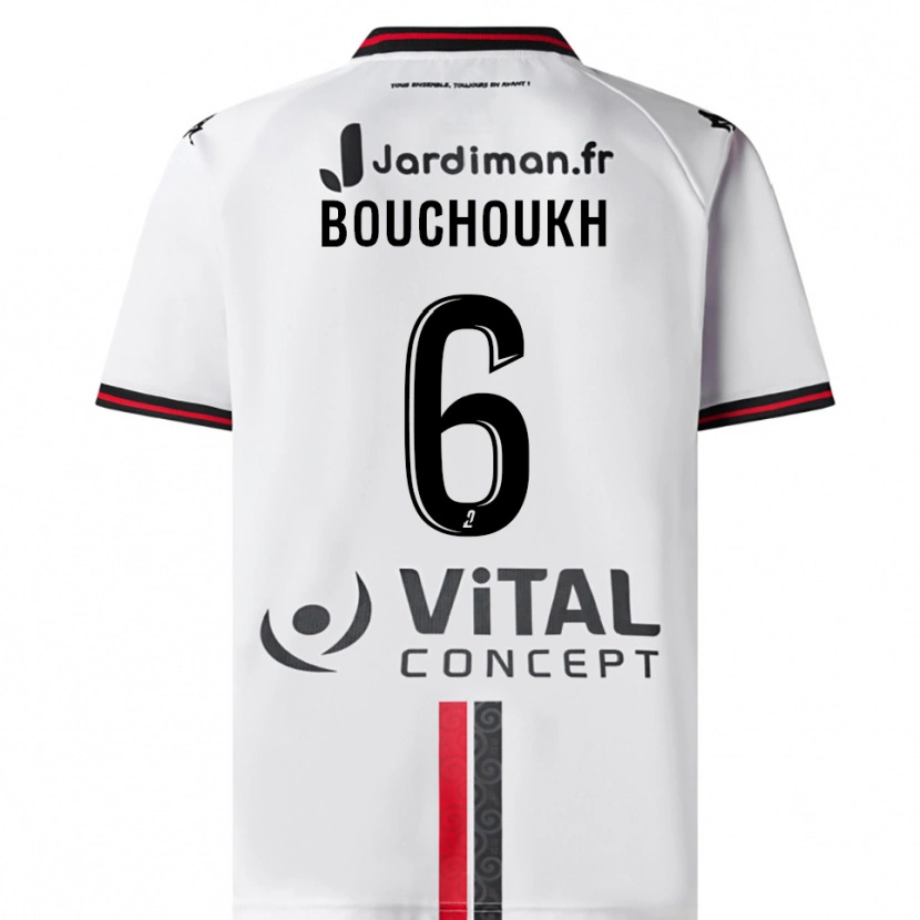 Danxen Women Ahmed Bouchoukh #6 White Red Away Jersey 2025/26 T-Shirt