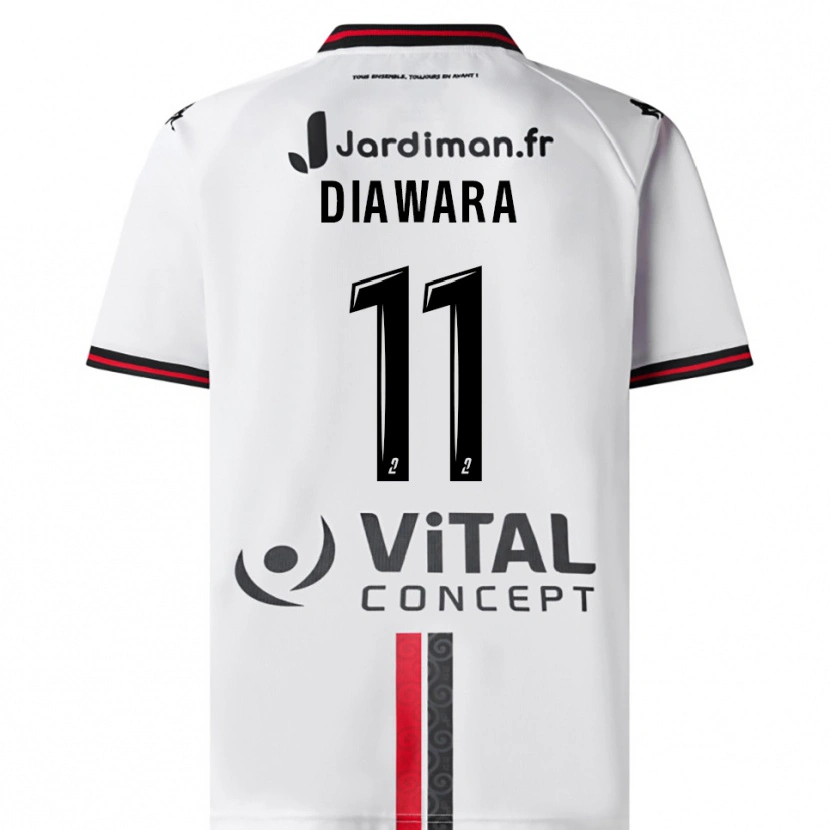 Danxen Women Mamadou Diawara #11 White Red Away Jersey 2025/26 T-Shirt