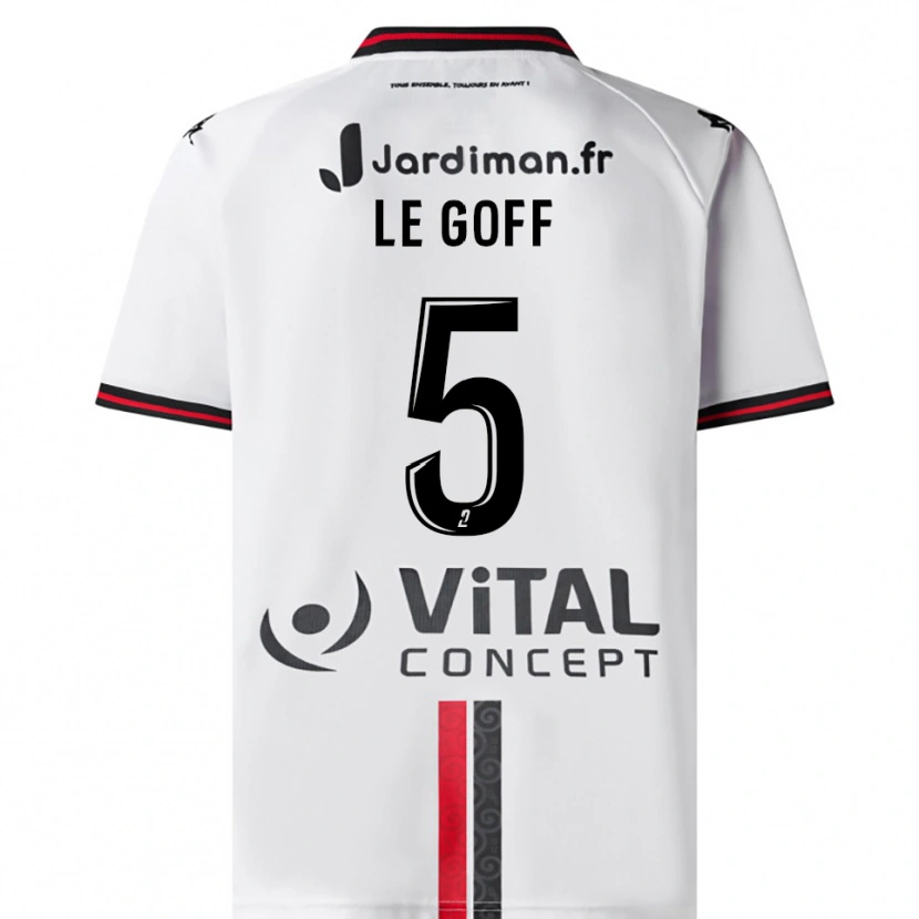 Danxen Women Nathan Le Goff #5 White Red Away Jersey 2025/26 T-Shirt