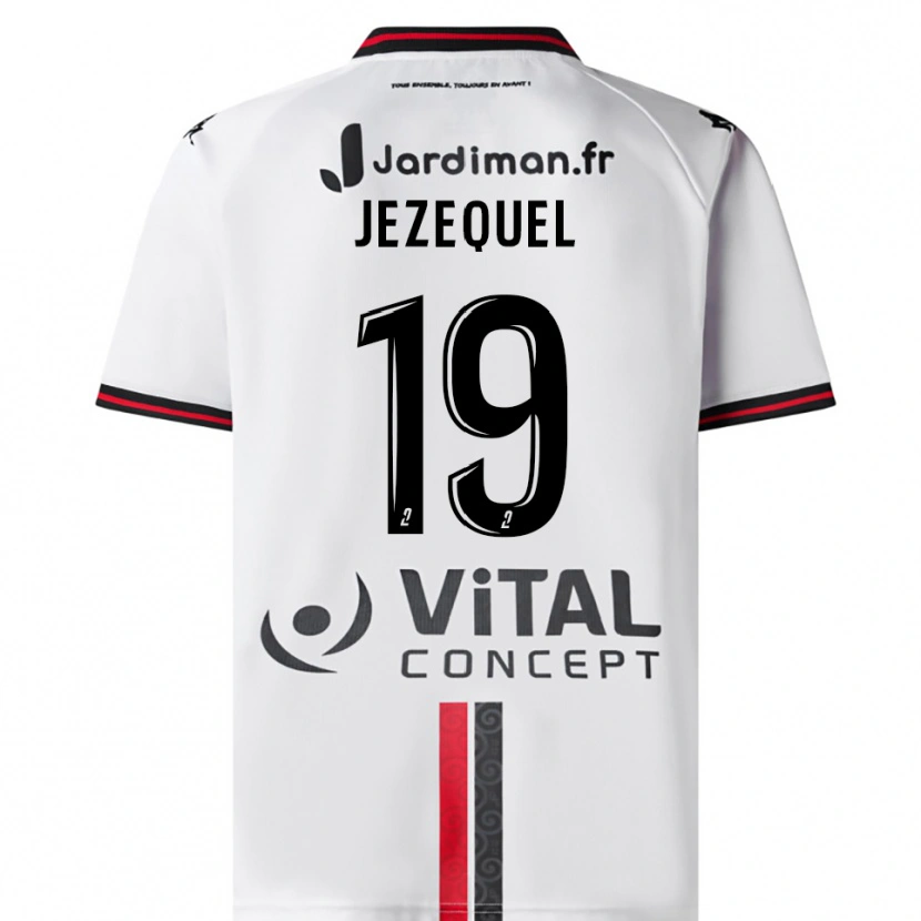 Danxen Women Emmy Jezequel #19 White Red Away Jersey 2025/26 T-Shirt