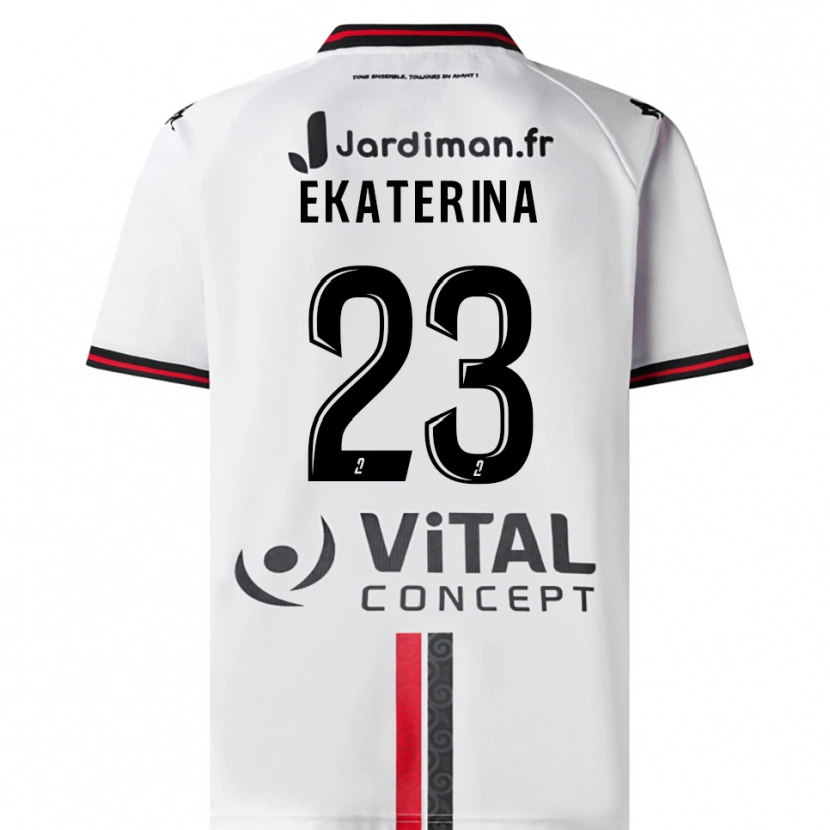 Danxen Women Tyrishkina Ekaterina #23 White Red Away Jersey 2025/26 T-Shirt