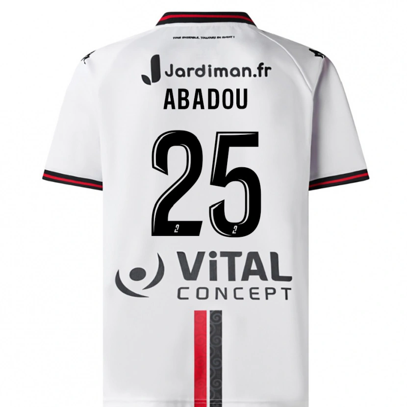 Danxen Women Lea Abadou #25 White Red Away Jersey 2025/26 T-Shirt