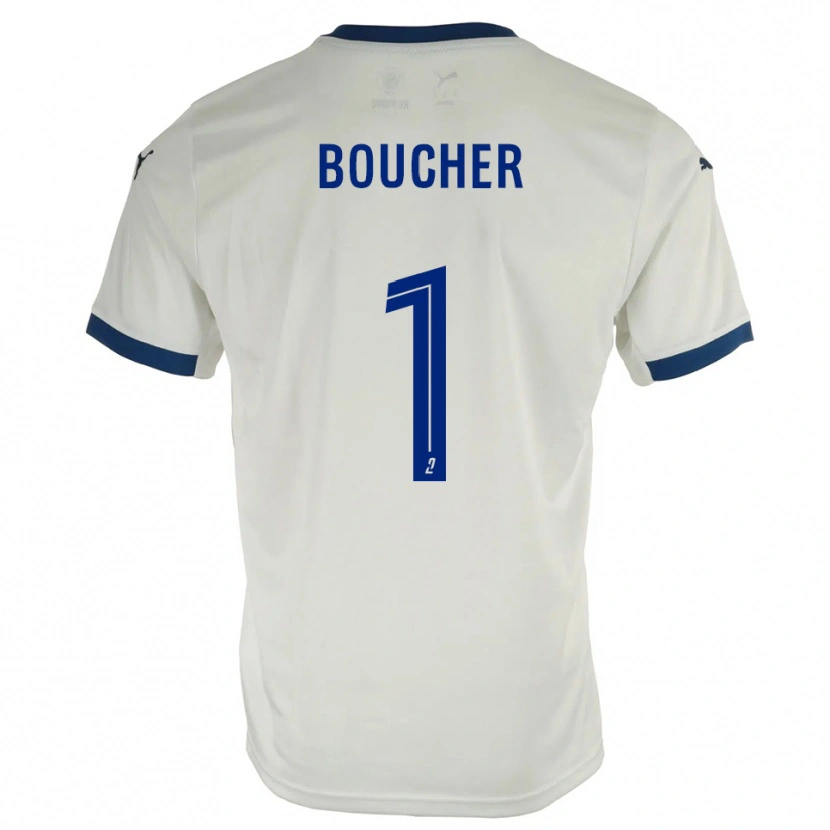 Danxen Women Zacharie Boucher #1 White Blue Away Jersey 2025/26 T-Shirt
