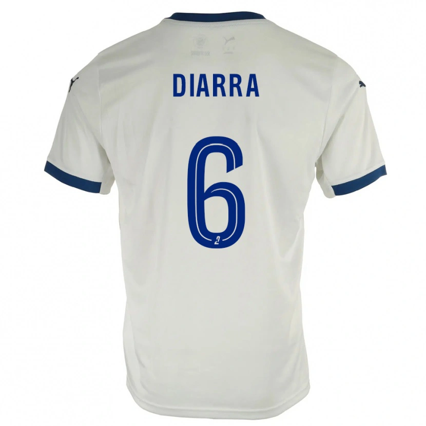 Danxen Women Salimou Diarra #6 White Blue Away Jersey 2025/26 T-Shirt