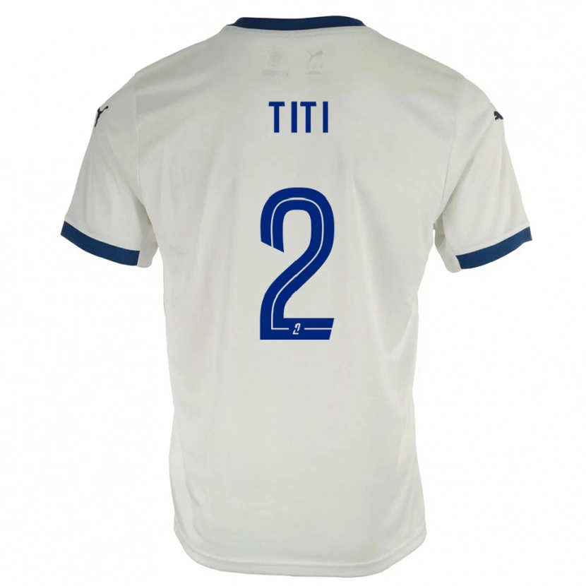 Danxen Women Yvann Titi #2 White Blue Away Jersey 2025/26 T-Shirt