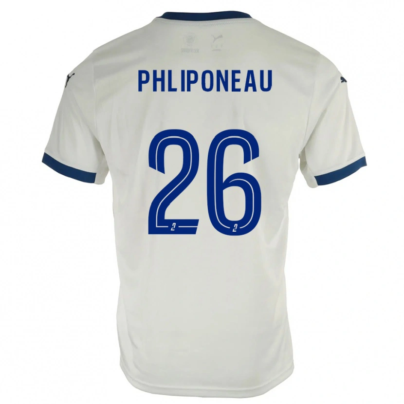 Danxen Women Alexandre Phliponeau #26 White Blue Away Jersey 2025/26 T-Shirt