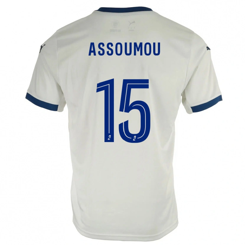 Danxen Women Jaurès Assoumou #15 White Blue Away Jersey 2025/26 T-Shirt