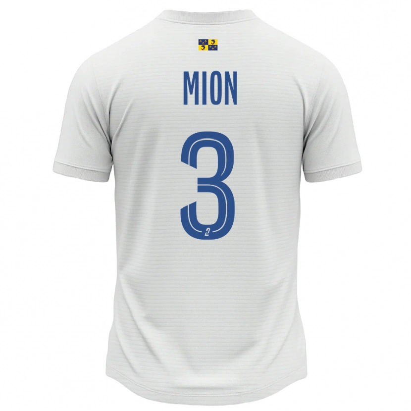 Danxen Women Mathieu Mion #3 White Blue Away Jersey 2025/26 T-Shirt