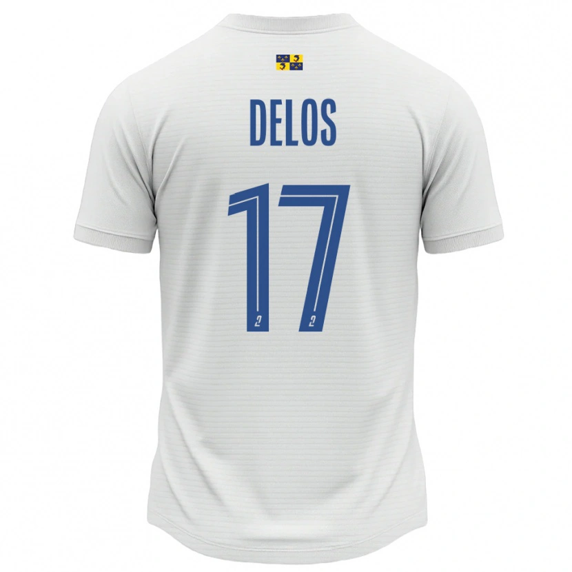 Danxen Women Shaquil Delos #17 White Blue Away Jersey 2025/26 T-Shirt