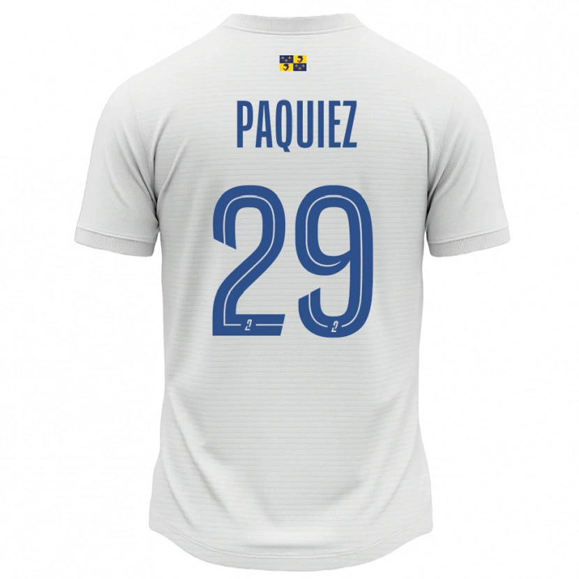 Danxen Women Gaëtan Paquiez #29 White Blue Away Jersey 2025/26 T-Shirt