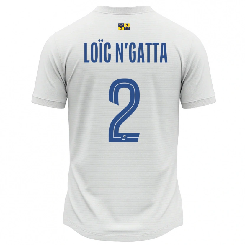 Danxen Women Ange Loïc N'gatta #2 White Blue Away Jersey 2025/26 T-Shirt