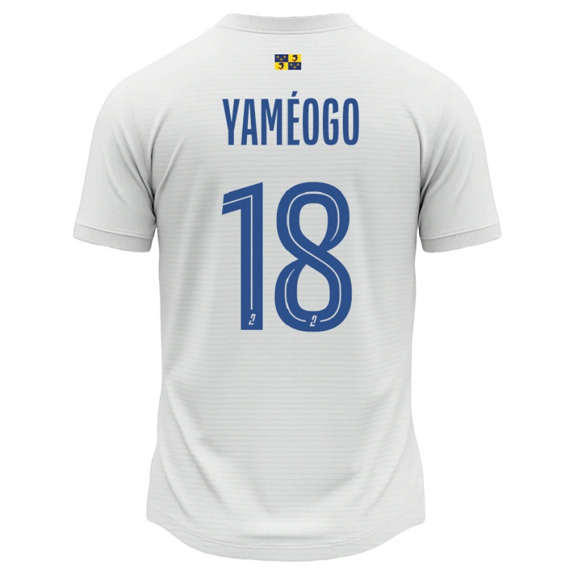 Danxen Women Bachirou Yaméogo #18 White Blue Away Jersey 2025/26 T-Shirt