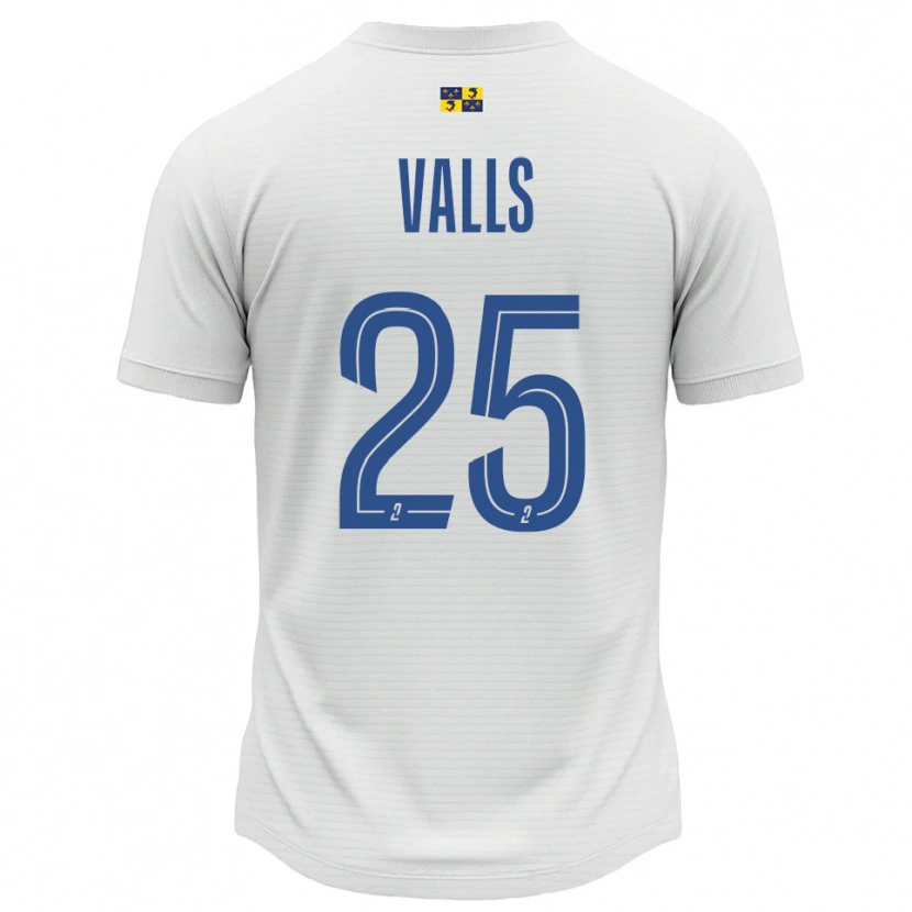 Danxen Women Théo Valls #25 White Blue Away Jersey 2025/26 T-Shirt