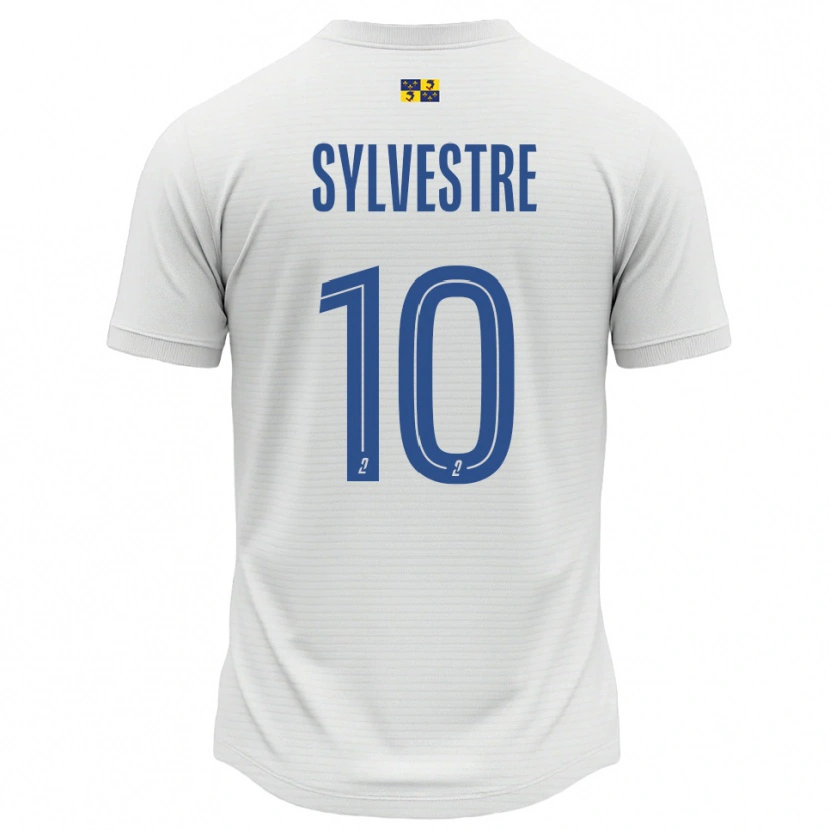 Danxen Women Eddy Sylvestre #10 White Blue Away Jersey 2025/26 T-Shirt
