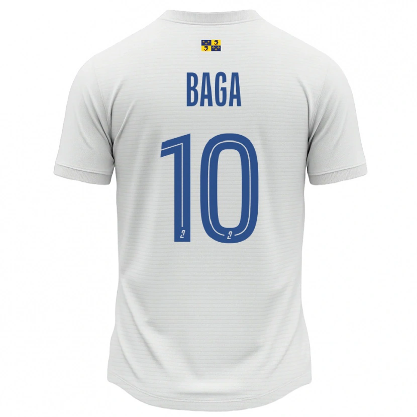 Danxen Women Laurine Baga #10 White Blue Away Jersey 2025/26 T-Shirt