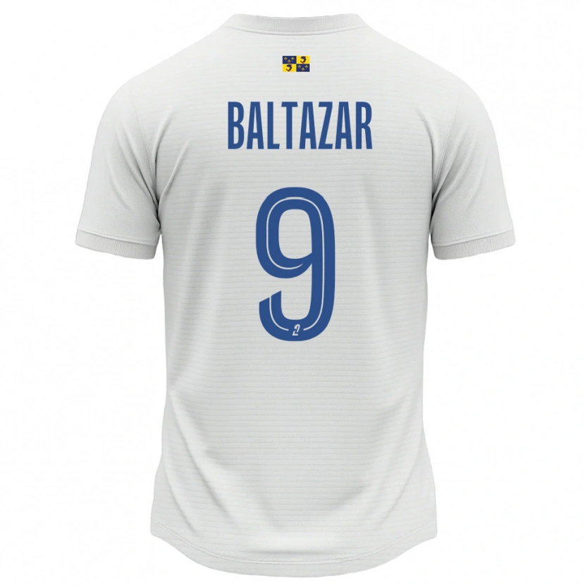 Danxen Women Jarod Baltazar #9 White Blue Away Jersey 2025/26 T-Shirt