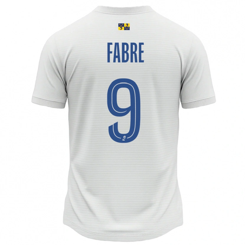 Danxen Women Claudia Fabre #9 White Blue Away Jersey 2025/26 T-Shirt