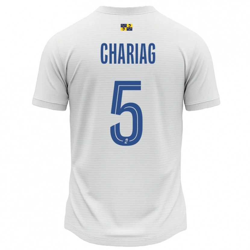 Danxen Women Adam Chariag #5 White Blue Away Jersey 2025/26 T-Shirt