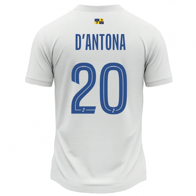 Danxen Women Mattéo D'antona #20 White Blue Away Jersey 2025/26 T-Shirt