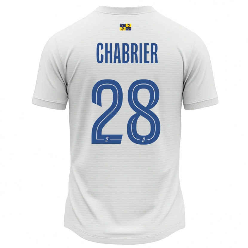 Danxen Women Mélanie Chabrier #28 White Blue Away Jersey 2025/26 T-Shirt