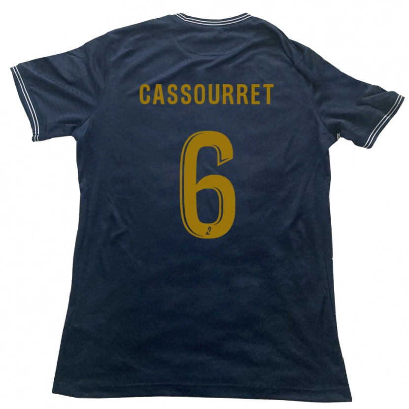 Danxen Women Vincent Cassourret #6 Navy Gold Away Jersey 2025/26 T-Shirt