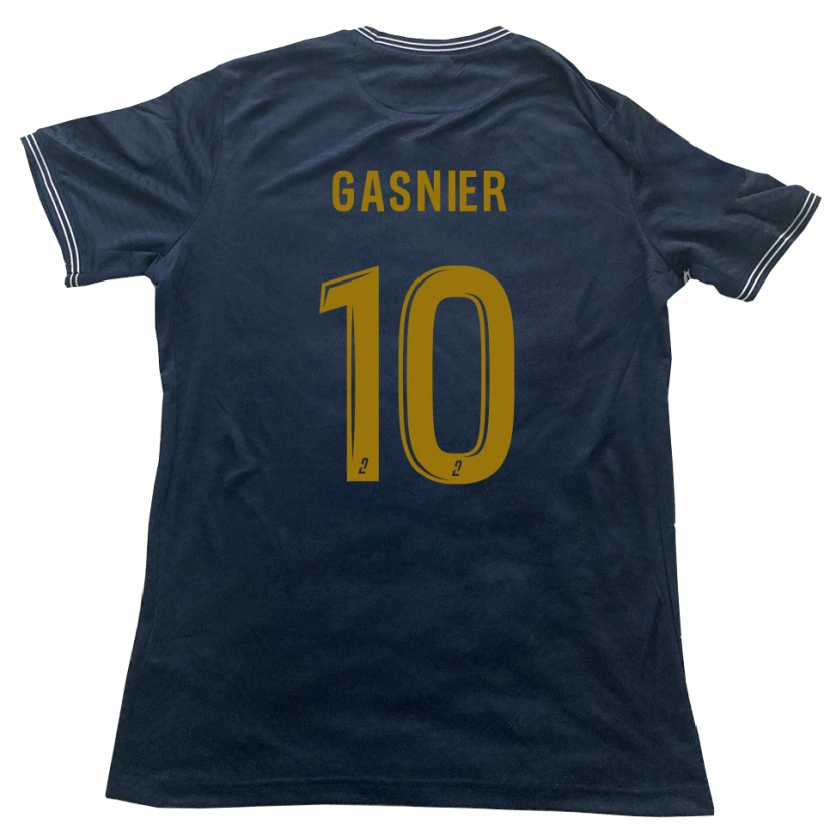 Danxen Women Kyllian Gasnier #10 Navy Gold Away Jersey 2025/26 T-Shirt