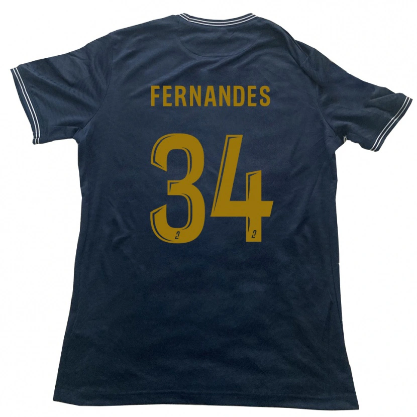 Danxen Women Alexandre Fernandes #34 Navy Gold Away Jersey 2025/26 T-Shirt