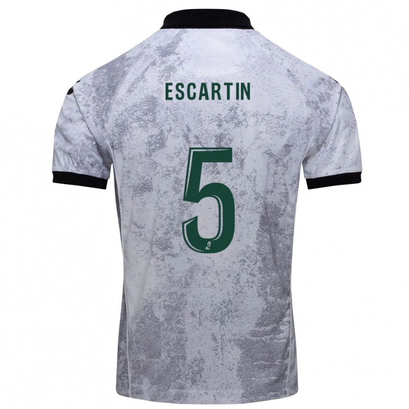 Danxen Women Josué Escartin #5 White Black Away Jersey 2025/26 T-Shirt